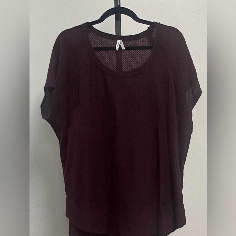 Waffle knit top